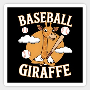 Baseball Giraffe – Funny Animal Sports Magnet